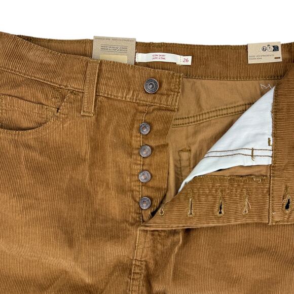 NWT LEVI'S Women's Icon Corduroy Mini Skirt Size 26 - Picture 5 of 9